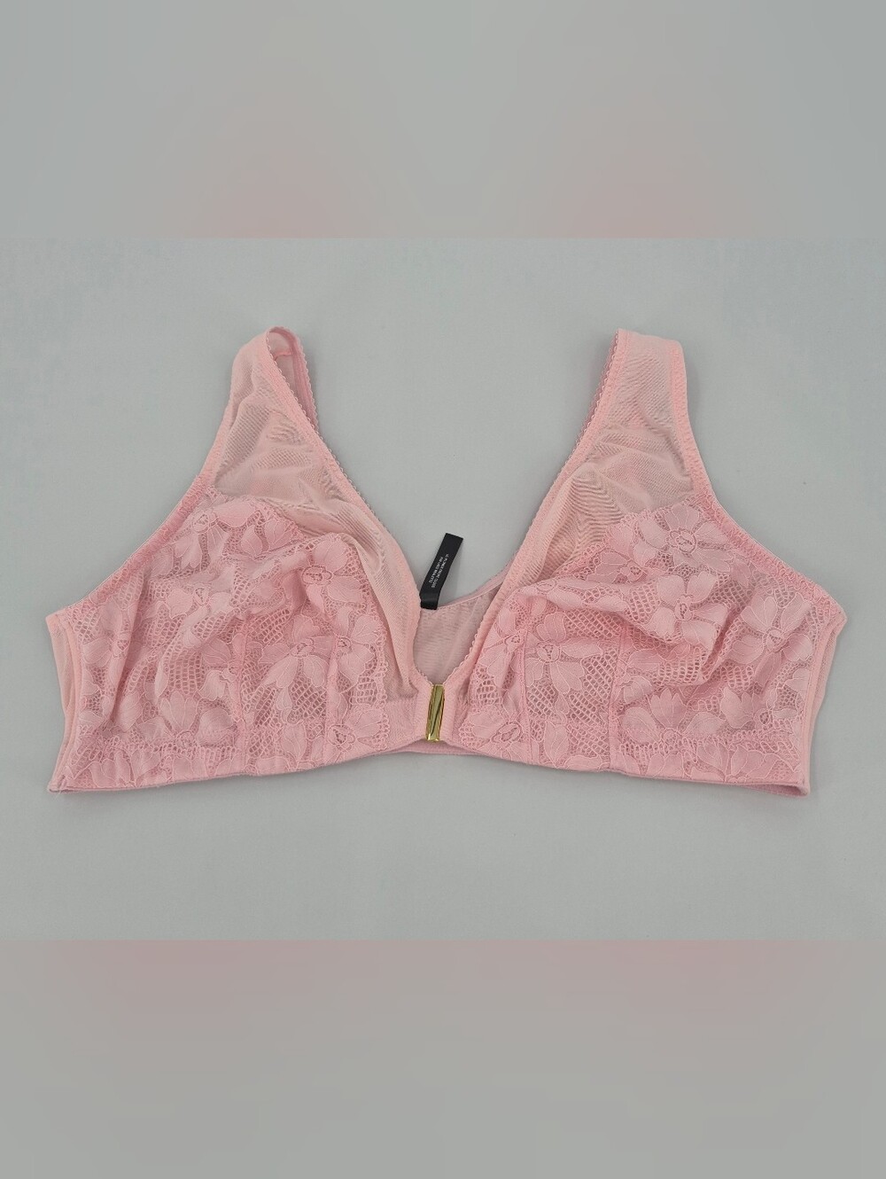 Torrid Lightly Lined Front Close Bralette Pink Lace Plus Women's Size 4
